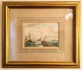 Samuel Owen (1768-1857), watercolor on paper, one of a pair.