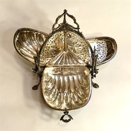 Rare English 19th c. silver plate Biscuit Server.