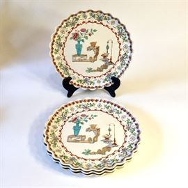 Set of four Copeland Chinoiserie Plates.