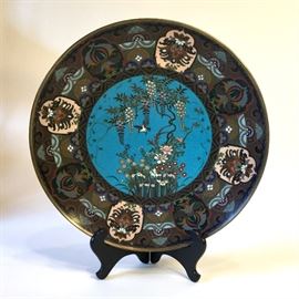 Large Cloisonné charger.