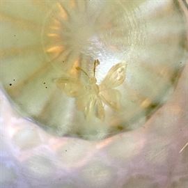 Detail of L. C. T. Tiffany stretch glass bowl. 
