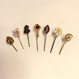 Just a sample of a large collection of Victorian Stick Pins.