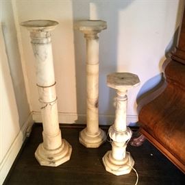 Vintage Alabaster Pedestals.