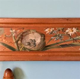 Detail on side rails for bed.