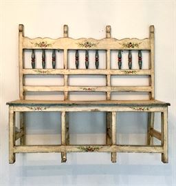 Hand-painted child's bench.