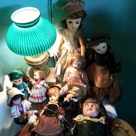 Collection of vintage dolls.