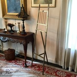 Arts and Crafts era brass easel.
