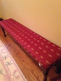 Extra long upholstered bench