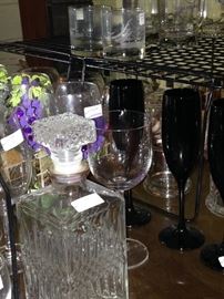 Decanters and stemware