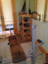 Weight bench and weights
