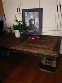 Large rustic coffee table