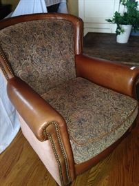 Leather and fabric chair