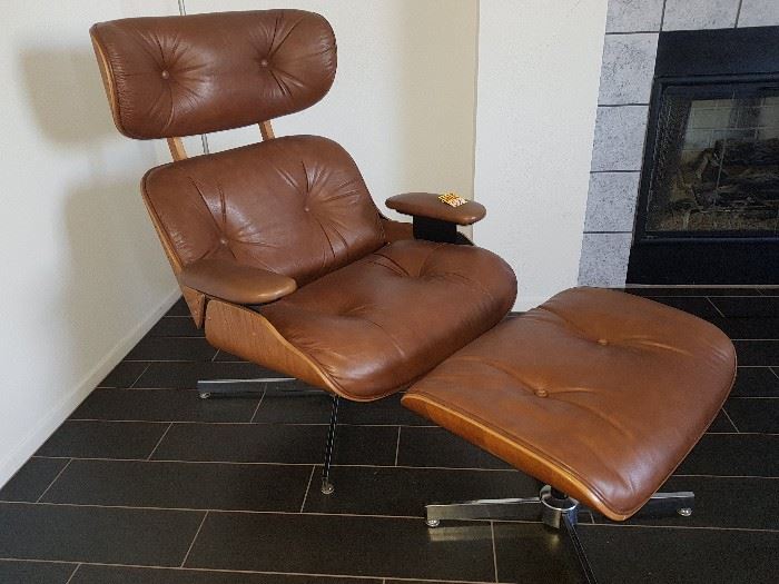 Vintage Eames style chair and ottoman by Charlton Company! 