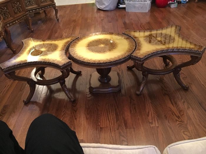 3 piece french Provincial coffee table