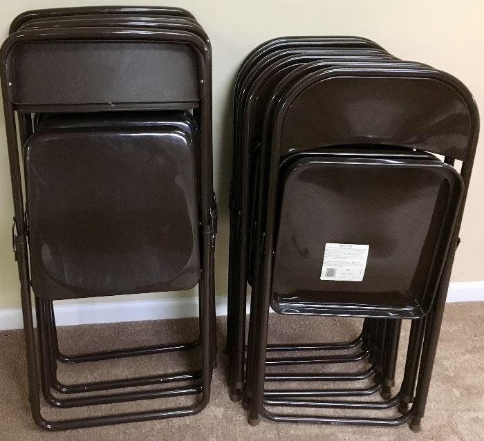 Metal folding chairs 