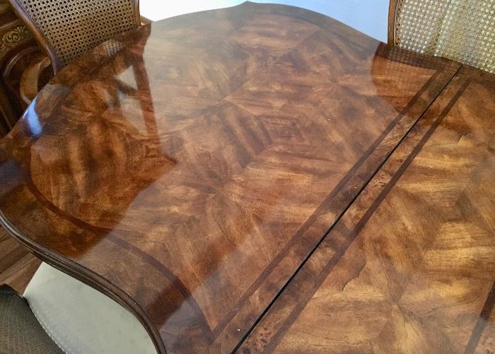 Top finish of dining table