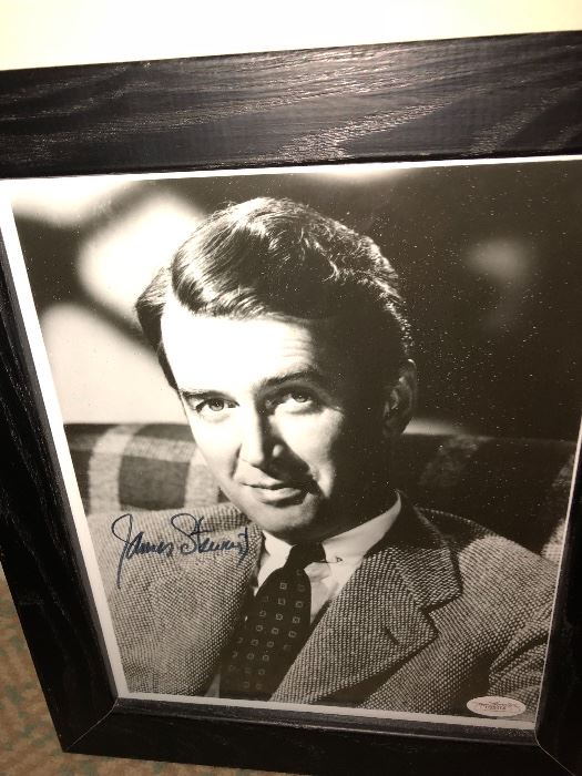 Jimmy Stewart signed pic