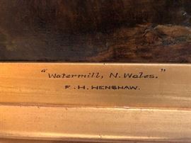 Frederick Henshaw 25" x 38" beautiful original oil painting