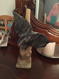 Eagle carved from marble