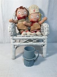 (4 Pieces) - Campbell's Dolls, Chair, Mr. Peanut Cup  http://www.ctonlineauctions.com/detail.asp?id=685488