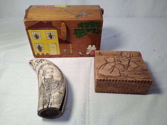 Wooden Boxes & Decorated Tusk (3 Pieces) http://www.ctonlineauctions.com/detail.asp?id=685589