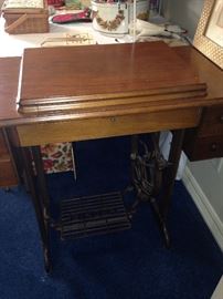 Vintage treadle sewing machine