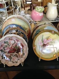 Miscellaneous hand-painted plates