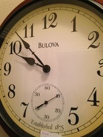 Large Bulova wall clock