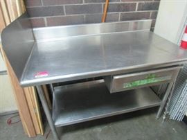 Stainless Steel Table with Drawer and Bottome Shel ...