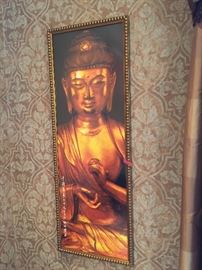 18. Custom Framed Sitting Buddha Print (13" x 36")