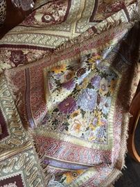 20. Custom Floral Jacquard Tablecloth Reversible (160" x 76")