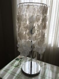 120. Shell Wind Chime Table Lamp (9' x 23")