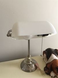 121. Bankers Desk Lamp w/ Plastic Shade (10" x 12") 