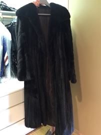 88. Full Length Black Mink Coat