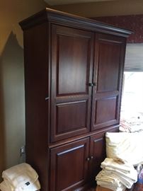 99. Door Store Cherry Stained Maple Armoire                  (43" x 22" x 76")