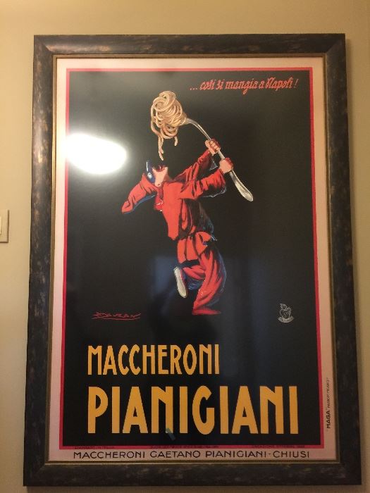 4. Maccheroni Pianigiani Black Framed Movie Poster (42" x 60")