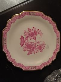 38. Wien Augarten Austria Porcelain Red and White Plate