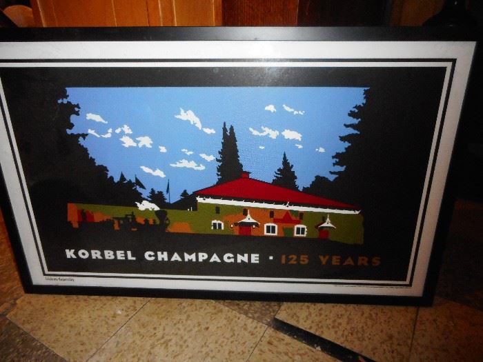 Vintage Korbel Champagne Print /Framed