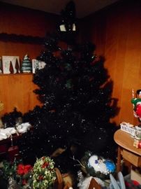 Black 6ft Halloween..Christmas..Decorative Tree.
