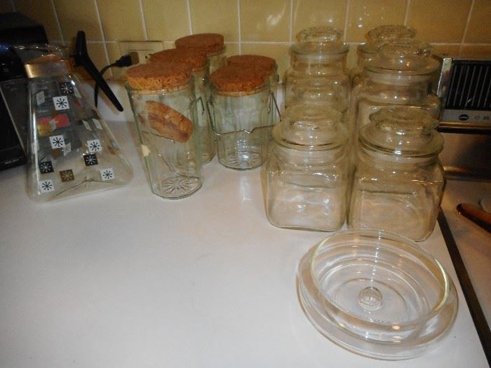 Glass Canisters  lids