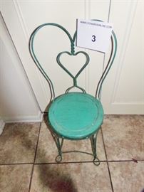 3. Childs Iron Ice Cream Chair