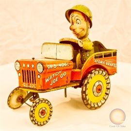 GI Joe Jouncing Jeep – 1950’s Louis Marx and Company Vintage Toy