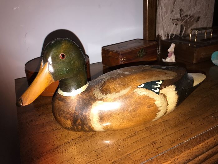 Wooden duck - signed