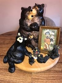 Bearfoots figures and bear cookie jar!