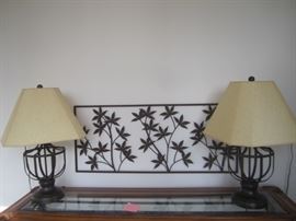 Pair of Lamps and Decor 