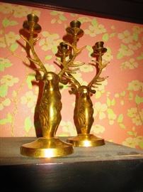 Pair of Stag Candelabras 