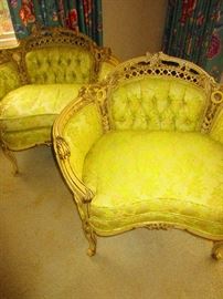 Pair of Mid-Century Hollywood Regency Chairs