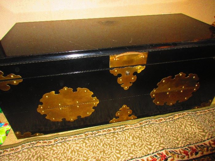Asian Lacquered Cedar Chest
