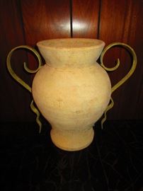 Pottery Vessel with Iron Handles