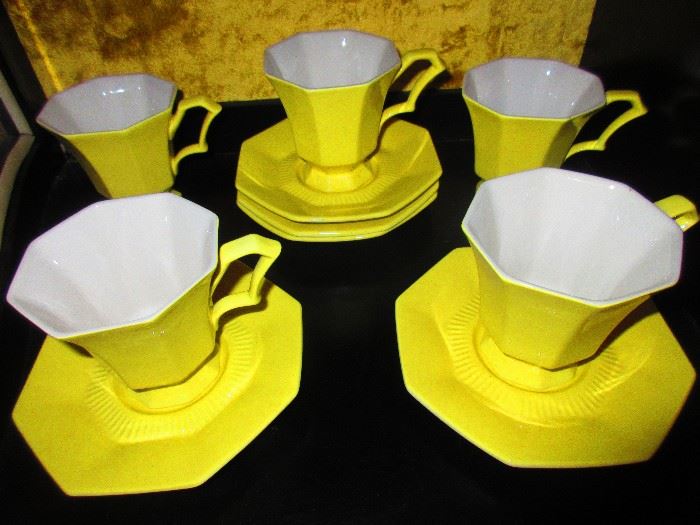 Grroup of Coffee Cups & Underplates